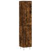 vidaXL Buffet haut Ch&ecirc;ne fum&eacute; 34,5x34x180 cm Bois d'ing&eacute;nierie