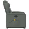 vidaXL Fauteuil inclinable de massage &eacute;lectrique Gris fonc&eacute; Tissu