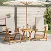 vidaXL Chaises pliables de jardin lot de 2 bois d'acacia et textil&egrave;ne