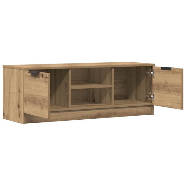 vidaXL Meuble TV ch&ecirc;ne artisanal 102x35x36,5 cm bois d'ing&eacute;nierie