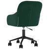 vidaXL Chaise pivotante de bureau Vert fonc&eacute; Velours