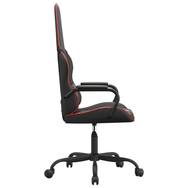 vidaXL Chaise de jeu Noir et rouge Similicuir