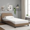 vidaXL Lit avec matelas Dover cappuccino 100x200 cm similicuir