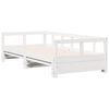vidaXL Lit de jour sans matelas blanc 90x190 cm bois de pin massif