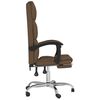 vidaXL Fauteuil inclinable de bureau Marron Tissu