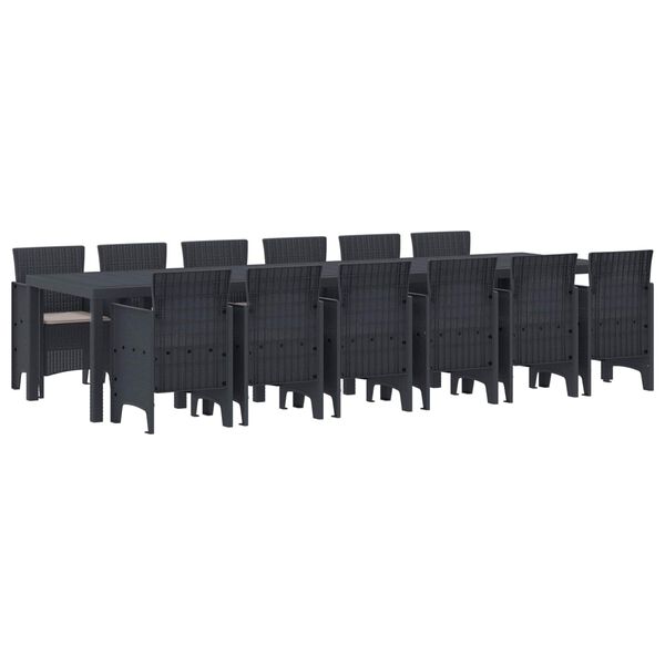 vidaXL Ensemble de salle &agrave; manger pour jardin 13 pcs Anthracite