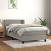 vidaXL Sommier &agrave; lattes de lit et matelas Gris clair 90x190 cm Velours