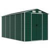 vidaXL Abri de jardin vert 191x385x198 cm acier galvanis&eacute;