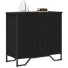 vidaXL Buffet avec tiroir Ch&ecirc;ne noir 79,5 x 35,5 x 74,5 cm