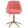 vidaXL Chaise pivotante de salle &agrave; manger Rose Velours