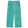 Pantalons pour enfants velours c&ocirc;tel&eacute; vert menthe 116