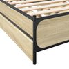 vidaXL Cadre de lit avec tiroirs sans matelas ch&ecirc;ne sonoma 90x190 cm