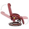 vidaXL Fauteuil de massage TV inclinable rouge bordeaux similicuir