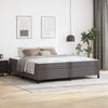 vidaXL Cadre de lit avec matelas Gris 200 x 200 cm tissu