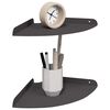 vidaXL &Eacute;tag&egrave;re Flottante d'Angle 2 pcs Noir 24 x 24 x 2 cm