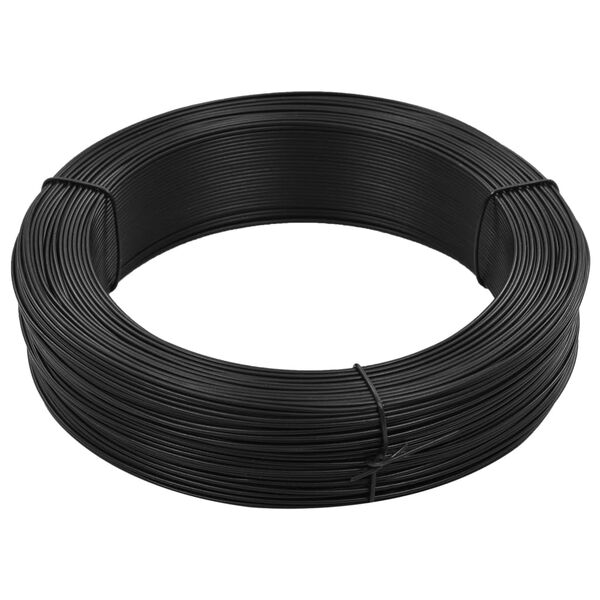 vidaXL Fil de liaison de clôture 250 m 1,6/2,5 mm Acier Anthracite
