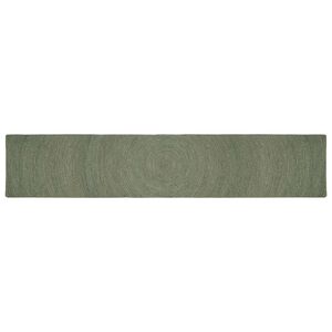 vidaXL Tapis de surface Vert olive 60 x 400 cm Jute