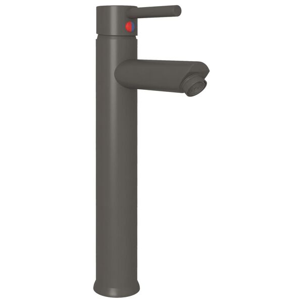 vidaXL Lavabo de bain avec robinet et drain &agrave; poussoir Verre tremp&eacute;