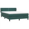 vidaXL Sommier &agrave; lattes de lit et matelas vert fonc&eacute; 140x210cm velours