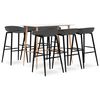 vidaXL Ensemble de bar 7 pcs Blanc et gris