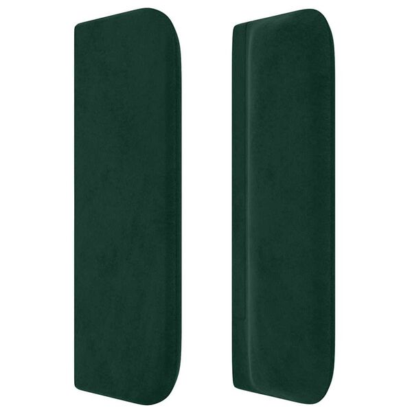 vidaXL T&ecirc;te de lit avec oreilles Vert fonc&eacute; 103x16x78/88 cm Velours