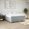 vidaXL Sommier &agrave; lattes de lit avec matelas Gris clair 180x200cm Tissu