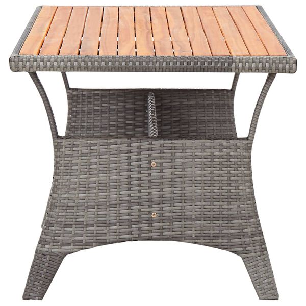 vidaXL Table de jardin Gris 120x70x66 cm Bois d'acacia massif