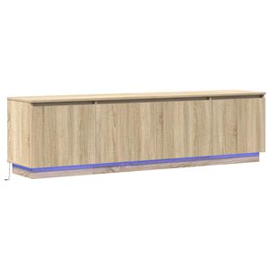vidaXL Meuble TV 180 x 38 x 49 cm Ch&ecirc;ne Sonoma Bois d'ing&eacute;nierie