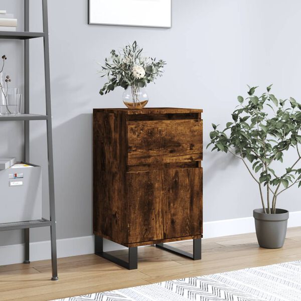 vidaXL Buffet chêne fumé 40x35x70 cm bois d'ingénierie