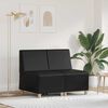vidaXL Unit&eacute; de Sofa Modulaire Sans Accoudoirs 2 pcs Noir