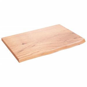 vidaXL Dessus de table marron clair 60x40x2 cm bois ch&ecirc;ne trait&eacute;