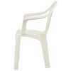 vidaXL Chaises empilables de jardin 45 pcs Plastique Blanc