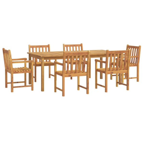 vidaXL Ensemble &agrave; manger de jardin 7 pcs Bois d'acacia solide