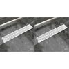vidaXL Drain de douche lin&eacute;aire 2 pcs 630 x 140 mm Acier inoxydable