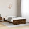 vidaXL Cadre de lit sans matelas ch&ecirc;ne fum&eacute; 75x190cm bois d'ing&eacute;nierie