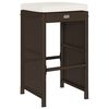 vidaXL Tabourets de bar jardin coussins lot de 6 marron résine tressée