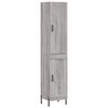 vidaXL Buffet haut Sonoma gris 34,5x34x180 cm Bois d'ing&eacute;nierie