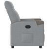 vidaXL Fauteuil inclinable électrique Gris clair Tissu