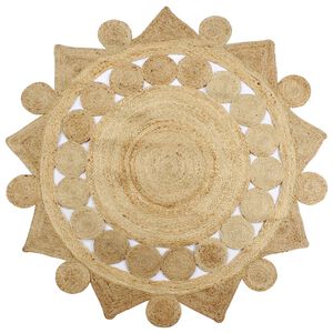 vidaXL Tapis fait &agrave; la main Jute tress&eacute;e 90 cm