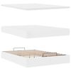 VidaXL Cadre de lit ottoman avec matelas blanc 140x200 cm similicuir
