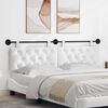 vidaXL T&ecirc;te de lit suspendue Montage mural Blanc 190 x 55 x 7 cm tissu