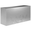 vidaXL Cache-pot de jardin Argent&eacute; 100 x 20 x 49 cm Acier galvanis&eacute;