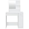 vidaXL Ensemble de coiffeuse Blanc brillant 86,5x35x136 cm