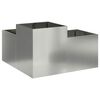 vidaXL Cache-pot de jardin Argent 100 x 100 x 48 cm Acier galvanisé