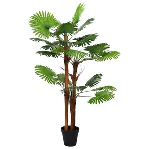 vidaXL Palmier Artificiel avec Feuilles en &Eacute;ventail Vert