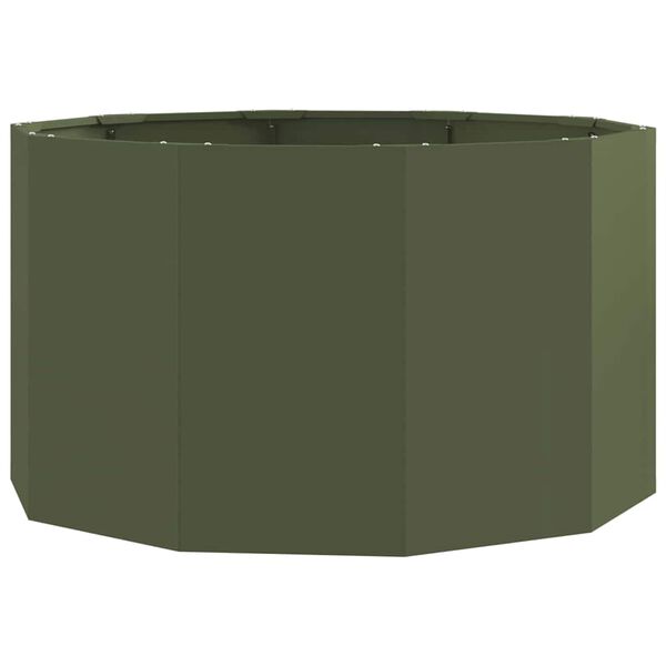 vidaXL Jardini&egrave;re Vert olive 90 x 90 x 50 cm Acier