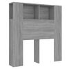 vidaXL Armoire de t&ecirc;te de lit Sonoma gris 100x18,5x102,5 cm