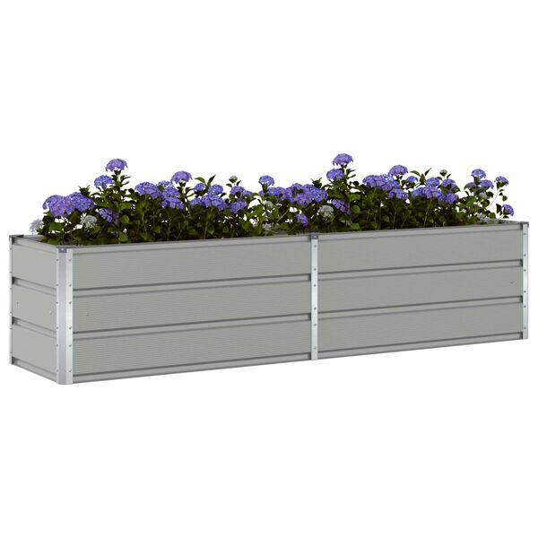 vidaXL Jardini&egrave;re Gris clair 480 x 50 x 45 cm Acier galvanis&eacute;