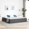 vidaXL Lit avec rangement et matelas Gris fonc&eacute; 200 x 200 cm Polyester