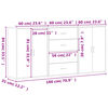 vidaXL Buffets 3 pcs blanc 60x31x84 cm bois d'ing&eacute;nierie
